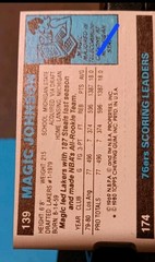 1980-81 Topps Magic J L Bird DR. J 139-174-34 RC Rookie