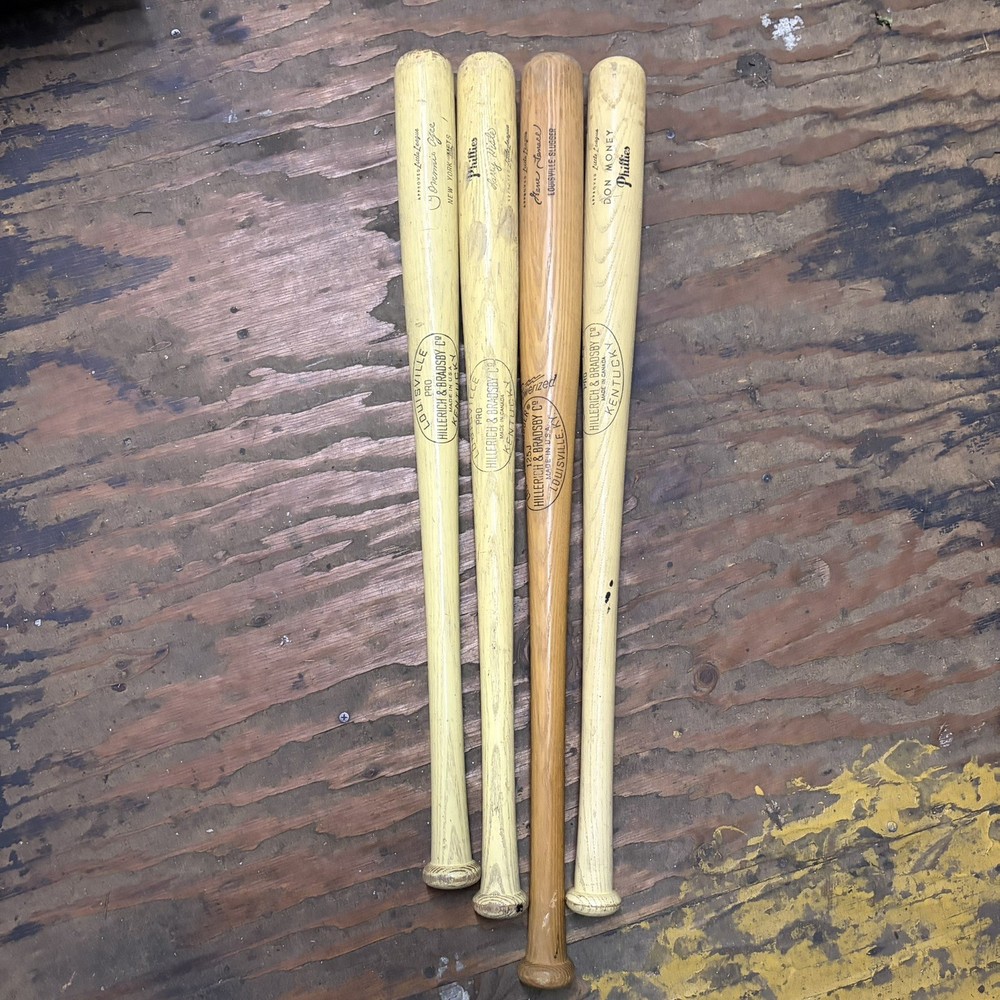 Vintage Louisville Slugger Baseball Bat Lot 4 Tommie Agee Gene Tenace Don Money