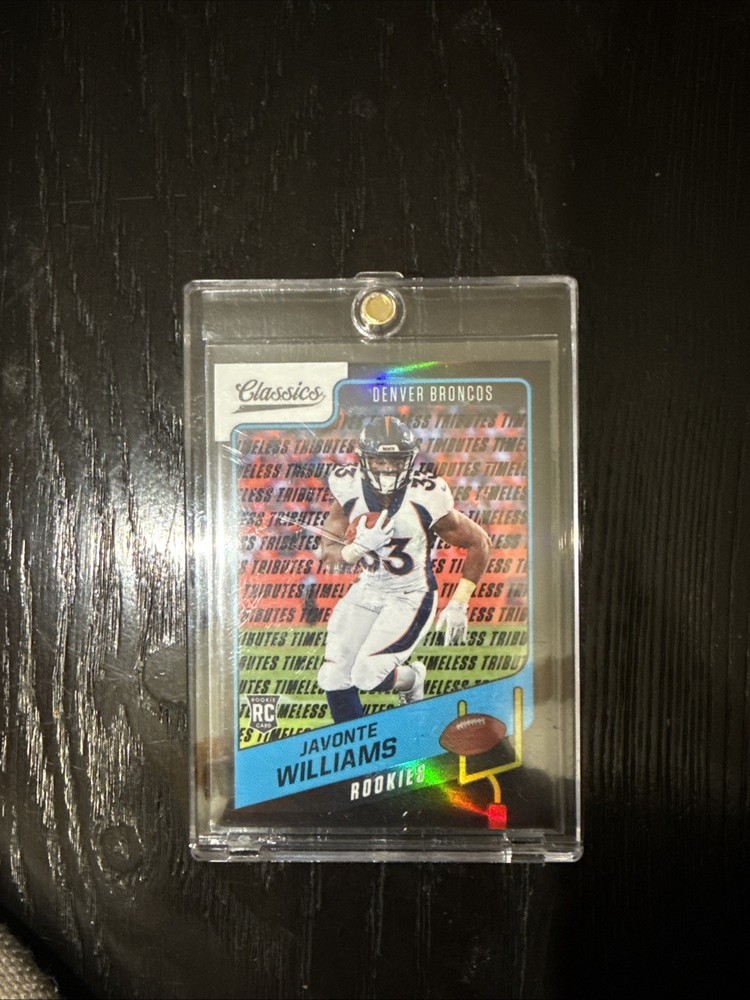 2021 Panini Classics Rookies Javonte Williams #165 Timeless Tributes Black 1of1