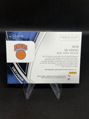 2024-25 Panini Immaculate #VA-BOB Bob McAdoo /25 Ruby Virtuoso Auto Knicks Card