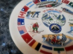 Lake Placid 1980 The Olympic Village Souvenir 9&Prime; Plate