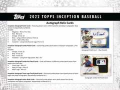 2022 Topps Inception Baseball MLB Hobby Box | Factory Sealed | Ohtani Raleigh RC