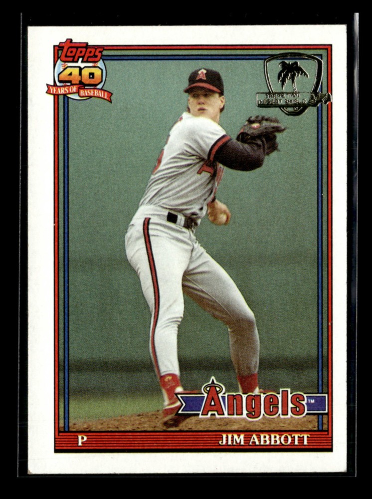 1991 Topps #285 Jim Abbott Desert Shield