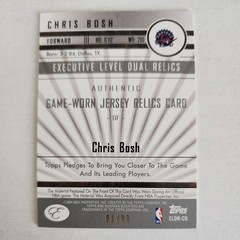 2006-07 Bowman Elevation-Executive Level Dual Relics Chris Bosh #ELDR-CB/99(MEM)