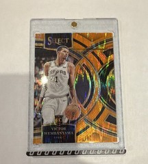 2023-24 Panini Select – Premier Level Victor Wembanyama #121 Orange Flash Prizm