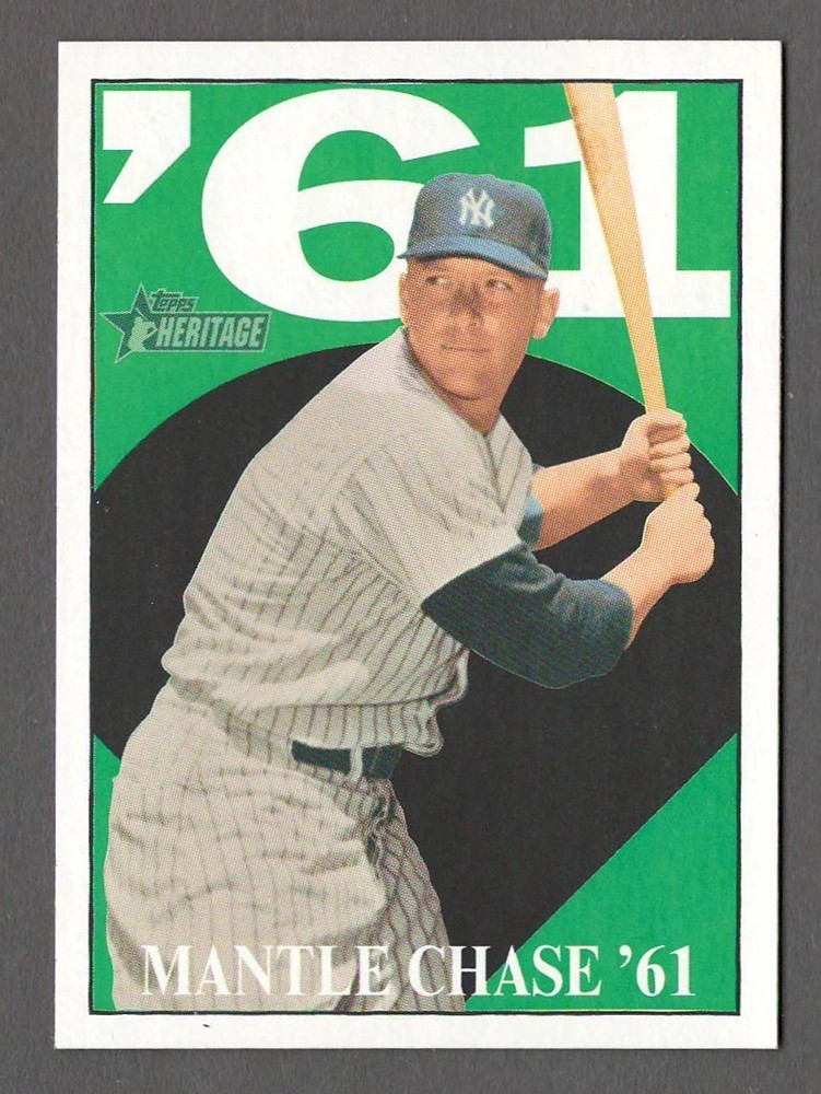 MICKEY MANTLE 2010 Topps Heritage CHASE &rsquo;61 Insert #61MM-9 Yankees 1961 61MM9