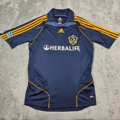 David Beckham Jersey Mens Small Navy Blue LA Galaxy 2009 2010 Away Adidas MLS