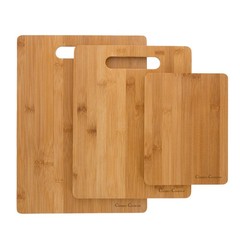 3 Piece Bamboo Cutting Board Set – Chopping and 8×6, 11×8.5, 13×9.5, Natural