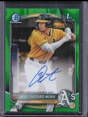 2025 Bowman Chrome #CPA-SM Shotaro Morii 1st Green Lava Auto #/99