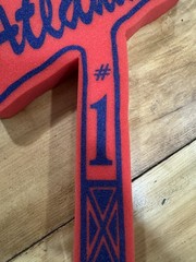 Atlanta Braves #1 Foam Tomahawk Vintage Team Souvenir Fan Merchandise NM
