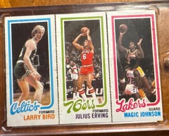 1980-81 Topps – Magic Johnson, Larry Bird, Julius Erving #139-174-34 (RC)