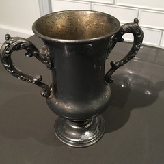 7&Prime;Antique Trophy-Dieges & Clust Maker-1915 Spalding Handball Clayton Carvey