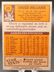 1978-79 Topps Basketball #89 Chuck Williams (Buffalo Braves)