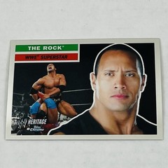 The Rock Dwayne Johnson 2006 Topps WWE Heritage Chrome #10 1956 Topps Design