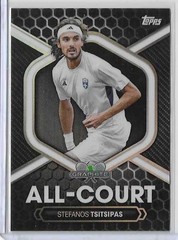 2026 Topps Graphite Stefanos Tsitsipas All Court AC-12 White Refractor #4/10