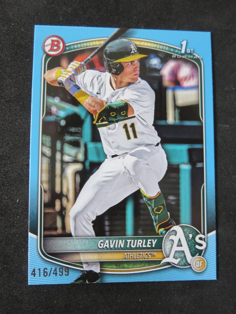2025 Bowman Draft Gavin Turley #BD-28 Sky Blue Border /499 1st
