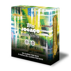 Topps Jogaço UEFA Hobby Box – 30 Cards – Brazil exclusive! 3 Numbered, 50% auto
