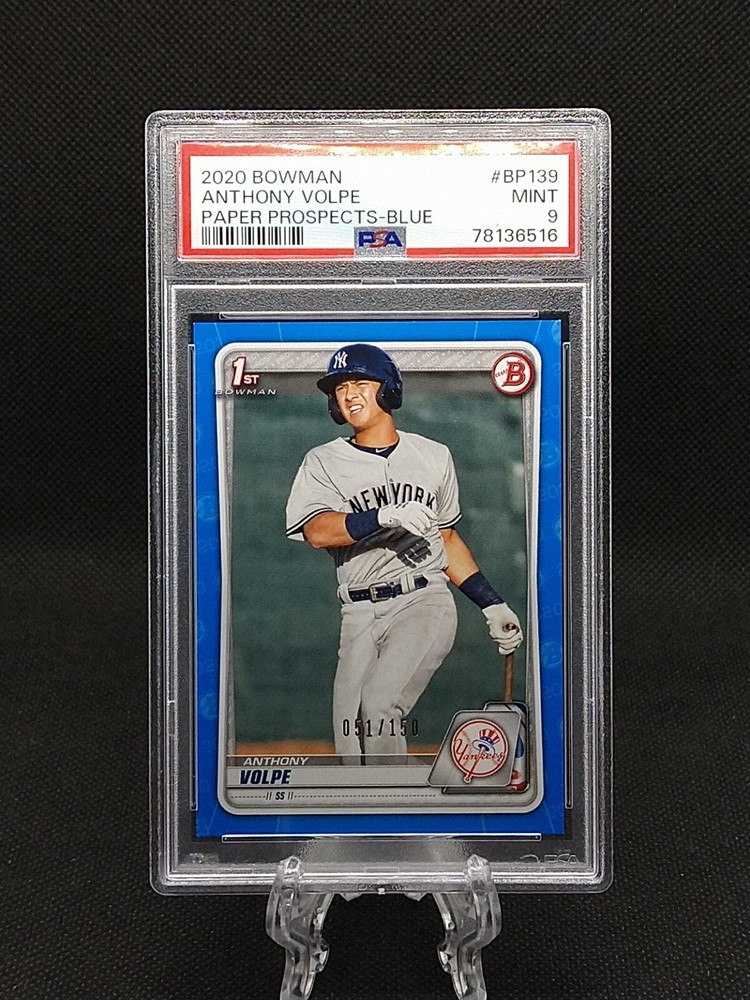 2020 Bowman Anthony Volpe #BP-139 1st Bowman Blue /150 PSA 9 YANKEES