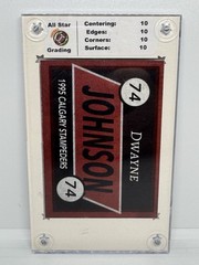 1995 Calgary Stampeders Dwayne « The Rock » Johnson Custom Rookie ASG GEM MINT 10
