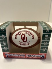 Oklahoma University Sooners Vintage Football Ornament