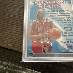 1997 Fleer MICHAEL JORDAN Soaring Stars #9 PSA 8 NBA Bulls GOAT
