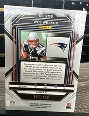 Wes Welker 2022 Panini Prizm Pandora /400 Patriots