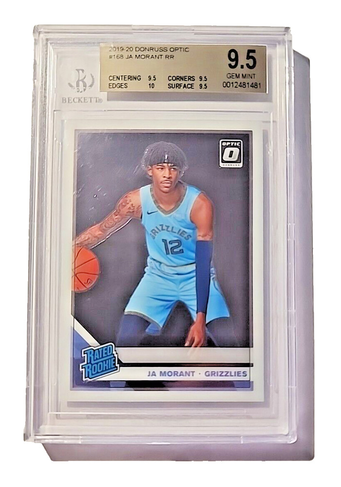 JA MORANT 2019-20 Donruss Optic #168 Rated Rookie BGS 9.5 GEM MINT (GM)