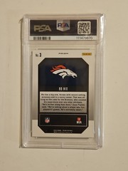 2024 Panini Prizm Bo Nix RC Green Wave Emergent Prizm #3 PSA 9
