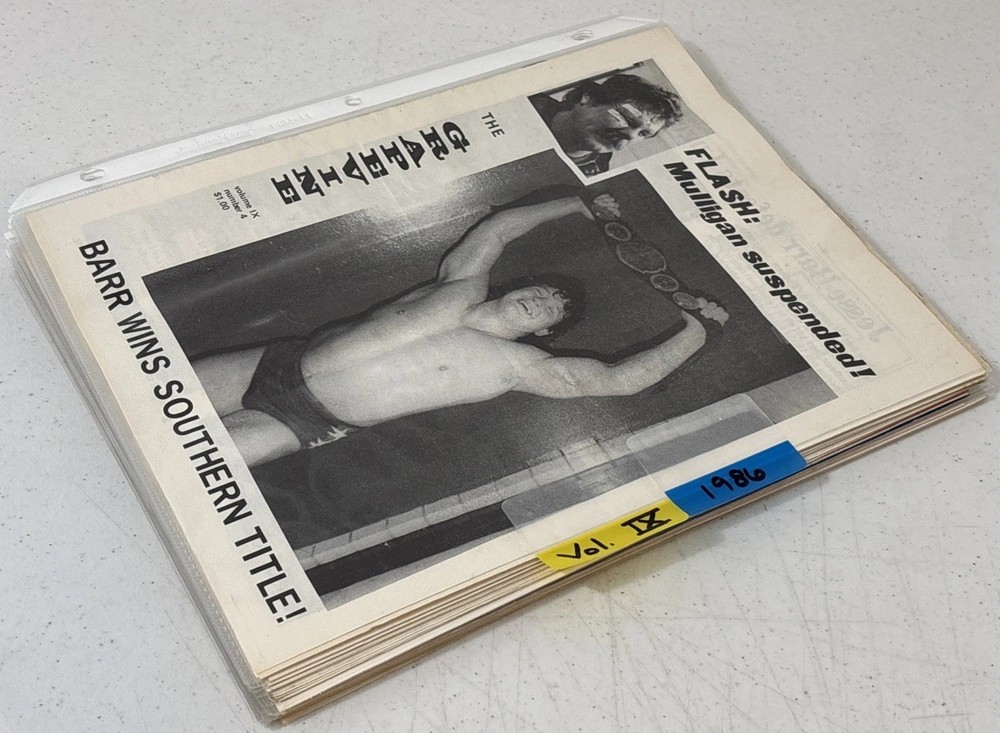 Lot of 18 Vintage « The Grapevine » Vol. 9 Florida Wrestling Programs (1986) RARE!
