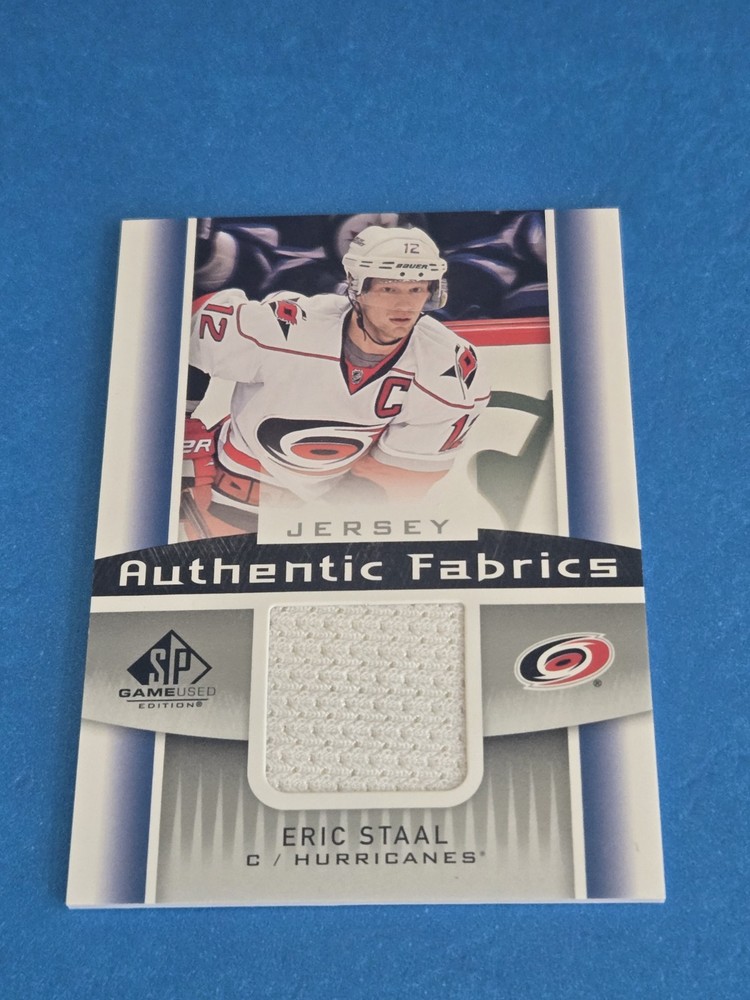 ERIC STAAL – 2013-14 UD SP GAME USED AUTHENTIC FABRICS JERSEY CARD
