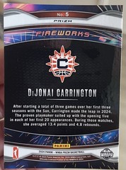 2024 Panini Prizm WNBA – Fireworks DiJonai Carrington #5 Green Prizm