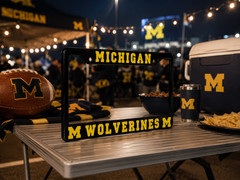 Michigan Wolverines License Plate Frame Cover – Black – EliteAuto3K