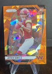 Jayden Daniels 2024 Panini Prizm – #347 Orange cracked Ice Prizm Rookie Card Nm