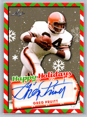 2022 Leaf Happy Holidays Greg Pruitt Auto #HH-GP1 Browns (JM)