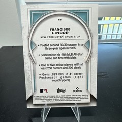 2026 Topps Tribute Baseball – Francisco Lindor #86 New York Mets