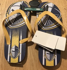 Mary Hardin Baylor Crusaders UMHB Flip Flops Sandals XS Womens 5/6 Foco NEW
