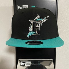 MLB – Florida Marlins 9FIFTY Adjustable Snapback Hat – New Era Cap – Black