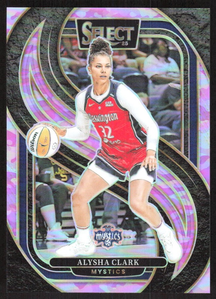 6942L 2025 Panini Select WNBA #152 Alysha Clark Pink Camo Prizms #/175