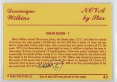 1990-91 Star Nova /500 Dominique Wilkins #49 HOF 2k3