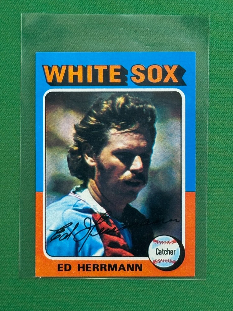 1975 Topps Mini Baseball #219 Ed Herrmann