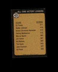 1973 Topps 477 Cy Young All-Time Victory Leader EX #D1,501119