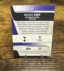 Archie Gray #165 2025-26 Topps Flagship UCC Black And White /75 Tottenham