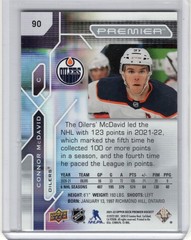 2021-22 UPPER DECK PREMIER #90 CONNOR MCDAVID /299 EDMONTON OILERS