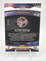 2024 Panini WNBA Fireworks Gold Prizm /10 Aliyah Boston