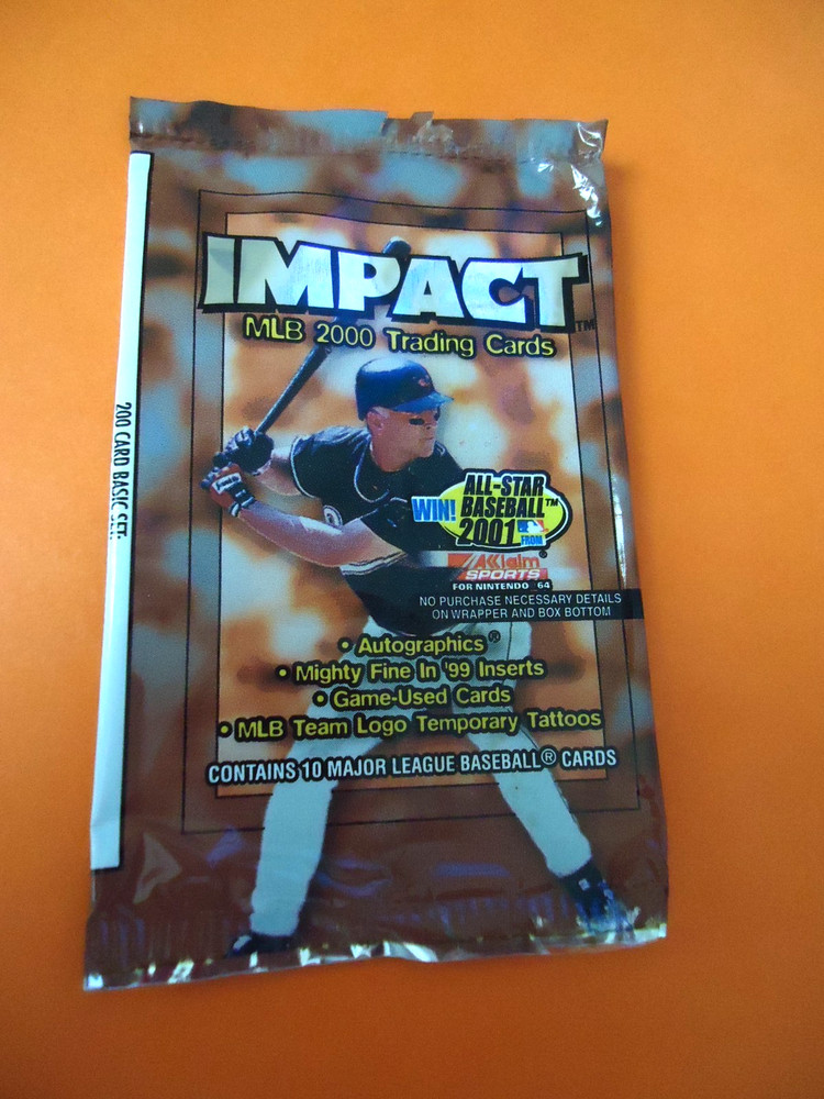 2000 Fleer Impact Baseball empty card wrapper – Inserts – MLB