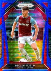 Declan Rice 2020-21 Prizm Premier League – Blue Pulsar #188 – West Ham United