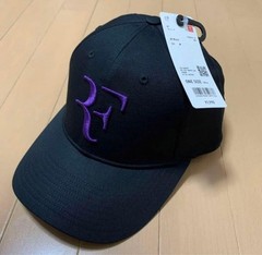 Roger Federer RF UNIQLO Cap 2021 French Open Model Black + Blue Set New