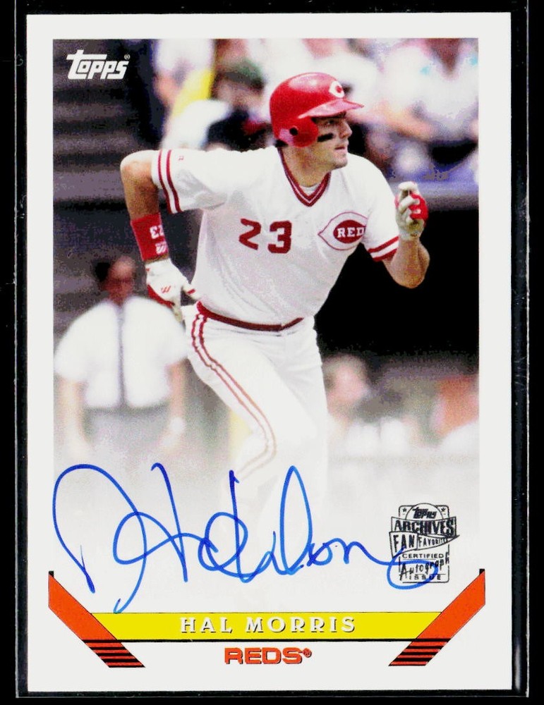 2013 Topps Archives Fan Favorites Auto Hal Morris #FFA-HM Cincinnati Reds