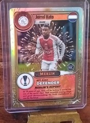 2023-24 Topps Merlin Games Gold Fireworks Jorrel Hato 28/50 Rare SSP
