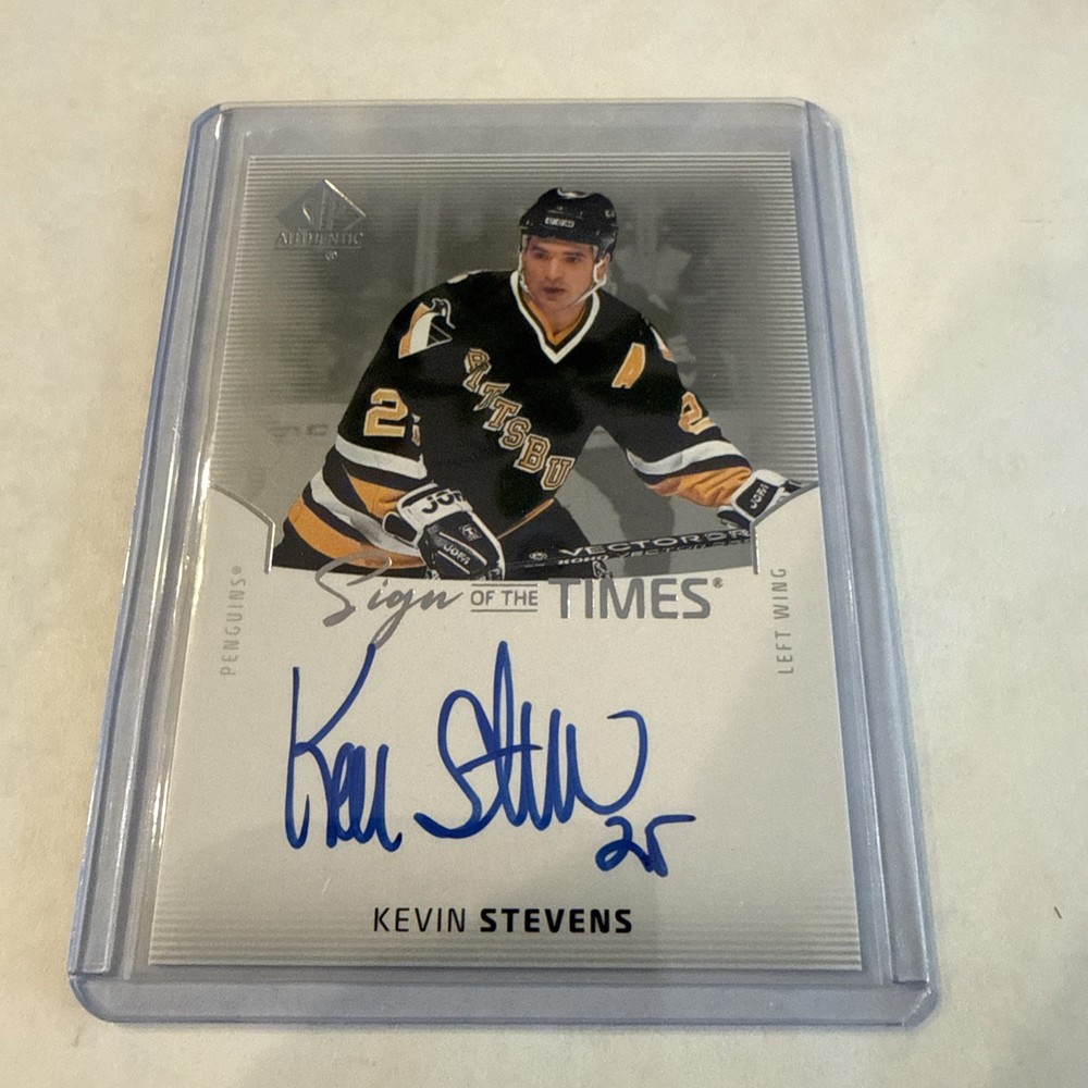 Kevin Stevens 2025-26 SP Authentic Sign of the Times Auto Card #SOTT-KS